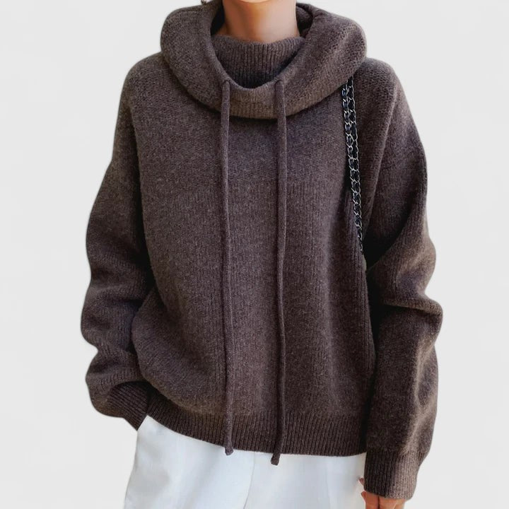 Jersey de punto oversize con capucha