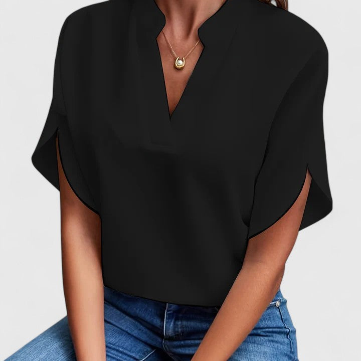 Blusa chic con escote en V