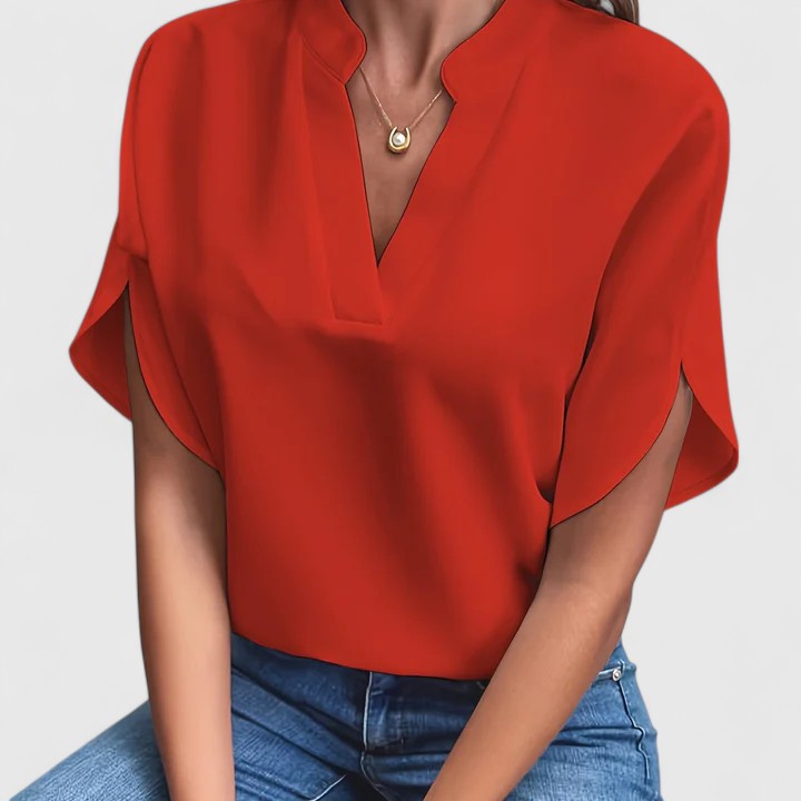 Blusa chic con escote en V