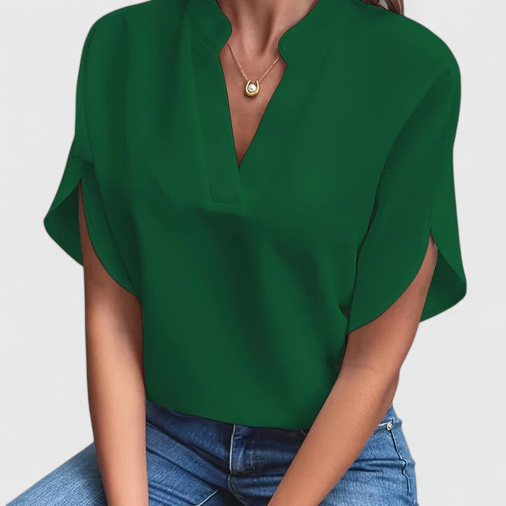 Blusa chic con escote en V