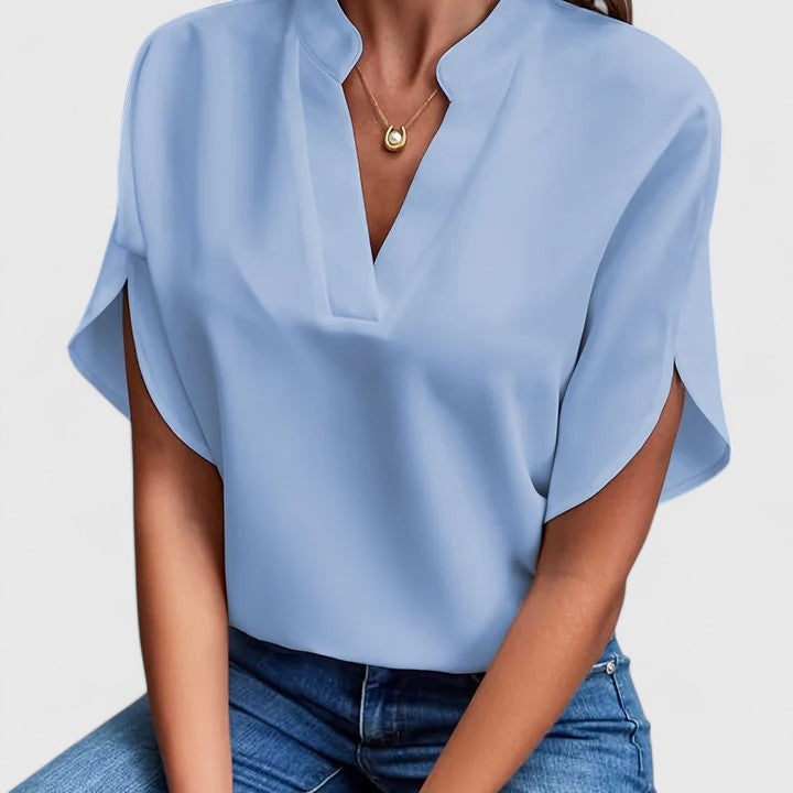 Blusa chic con escote en V