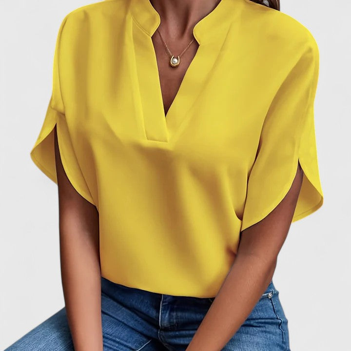 Blusa chic con escote en V