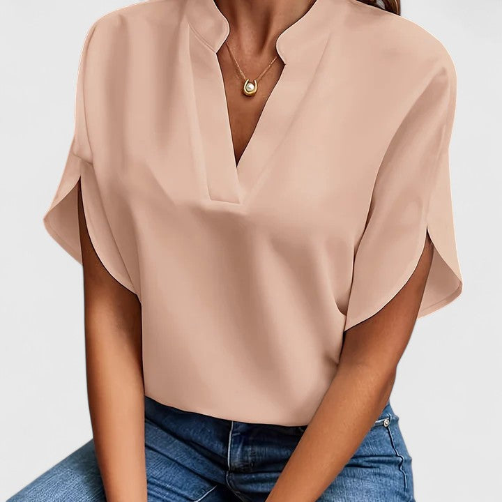 Blusa chic con escote en V