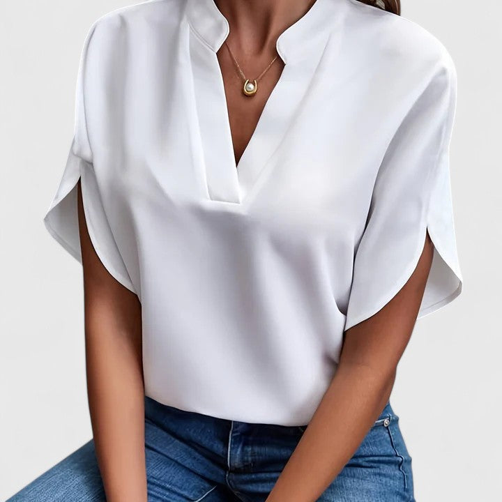 Blusa chic con escote en V