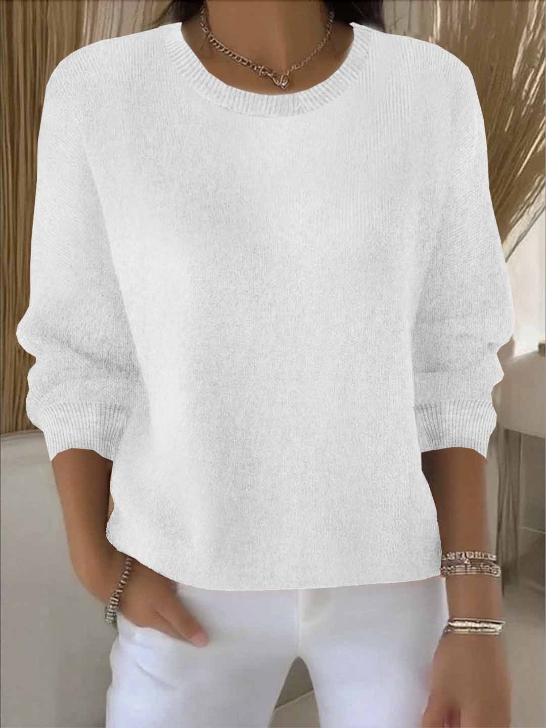 Jersey de cuello redondo con mangas anchas