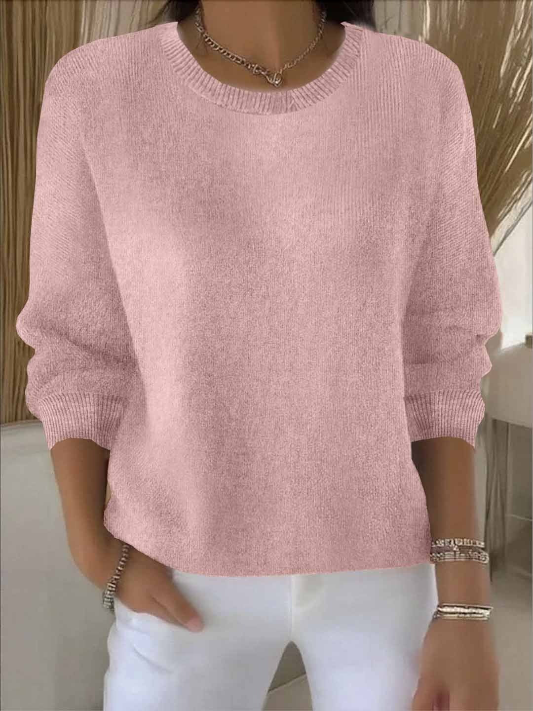 Jersey de cuello redondo con mangas anchas