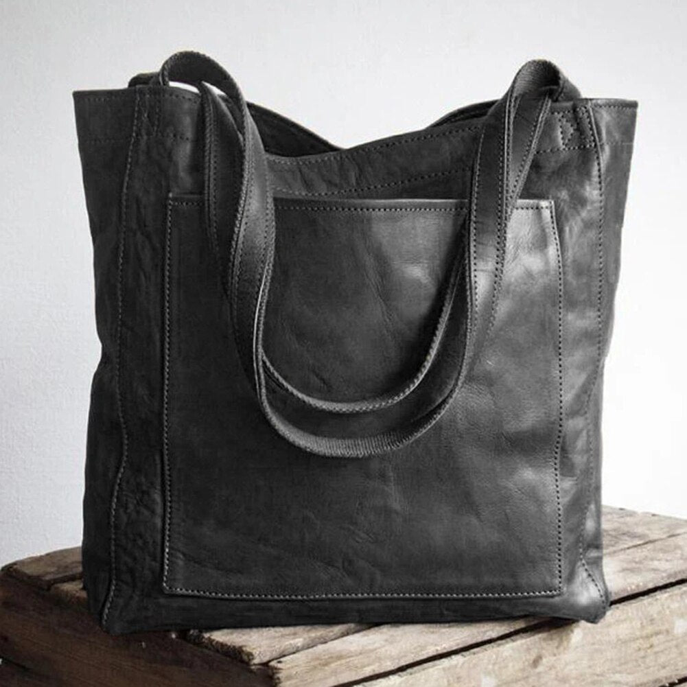 Bolso de hombro vintage estructurado con asa superior