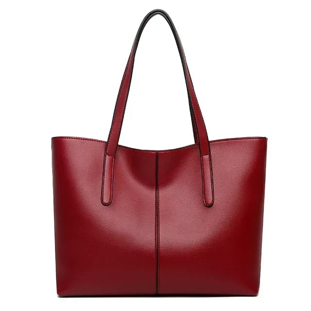 Bolso tote amplio y estructurado con doble asa de hombro