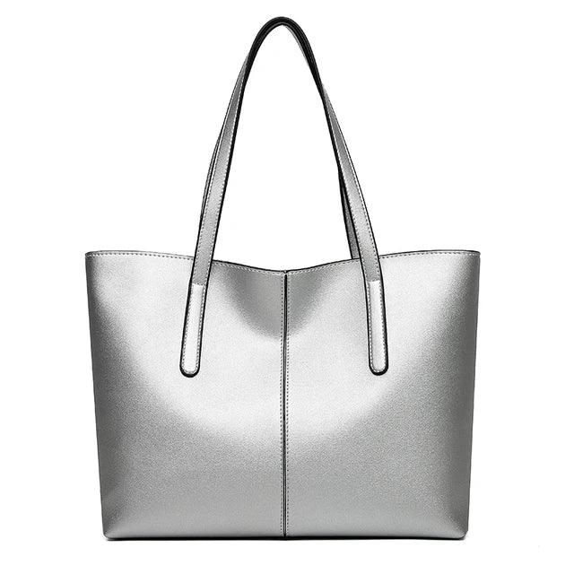Bolso tote amplio y estructurado con doble asa de hombro