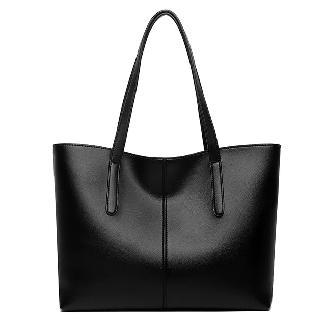 Bolso tote amplio y estructurado con doble asa de hombro