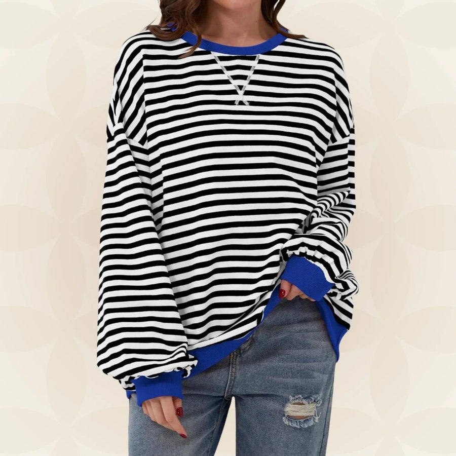 Sudadera oversize a rayas