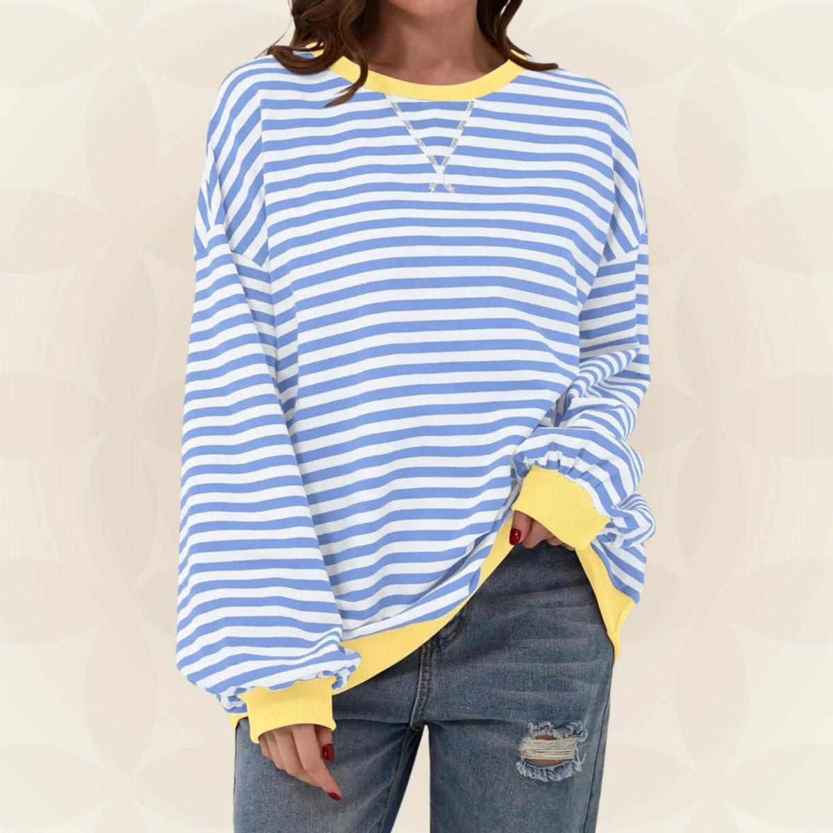 Sudadera oversize a rayas