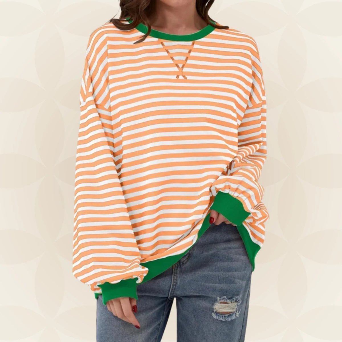 Sudadera oversize a rayas