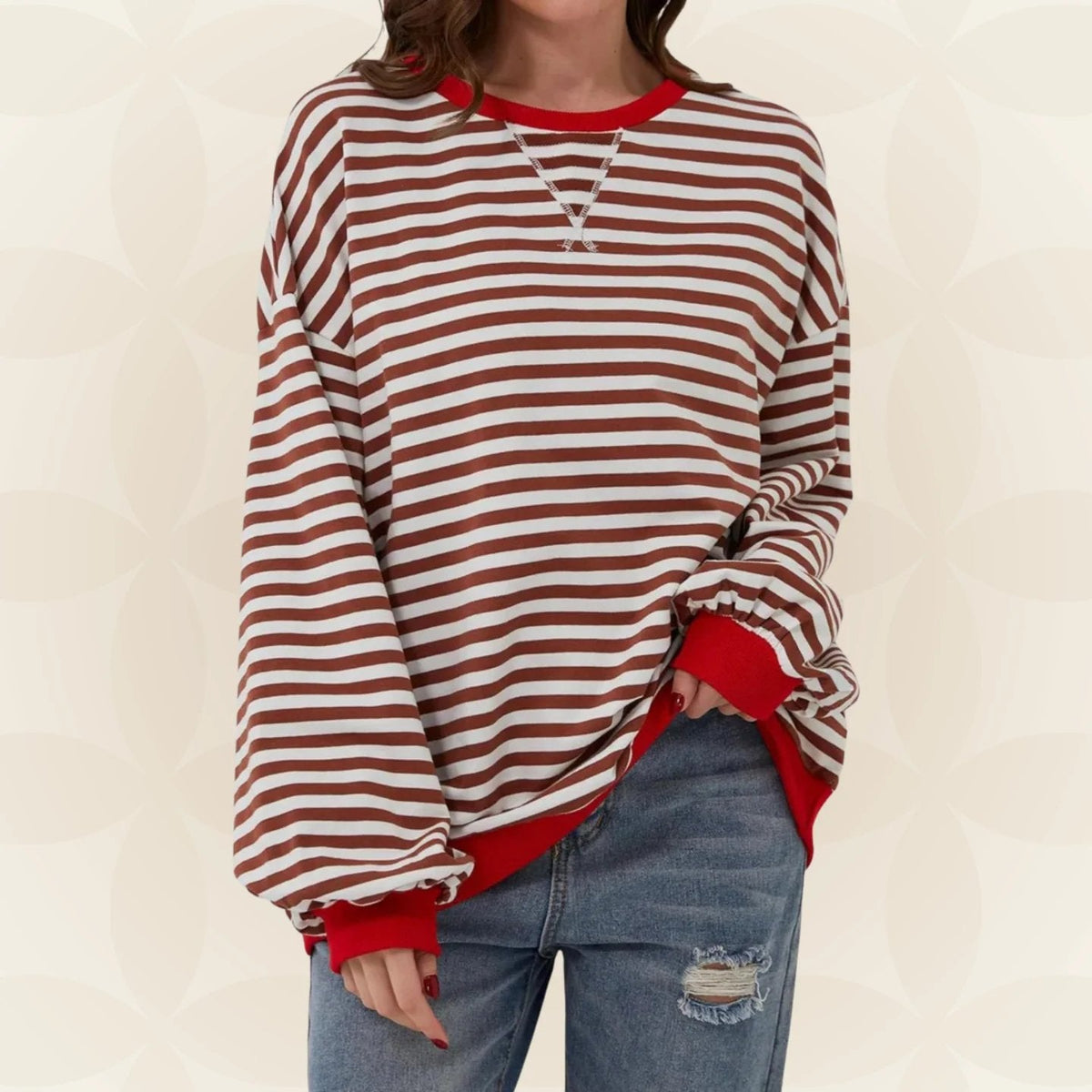 Sudadera oversize a rayas