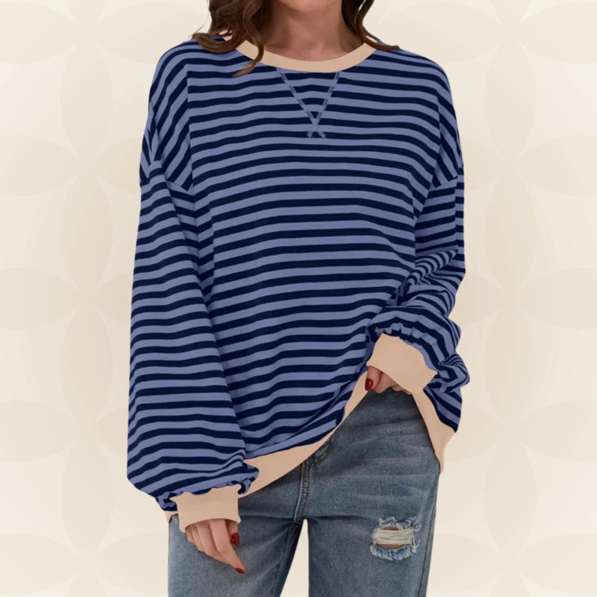 Sudadera oversize a rayas