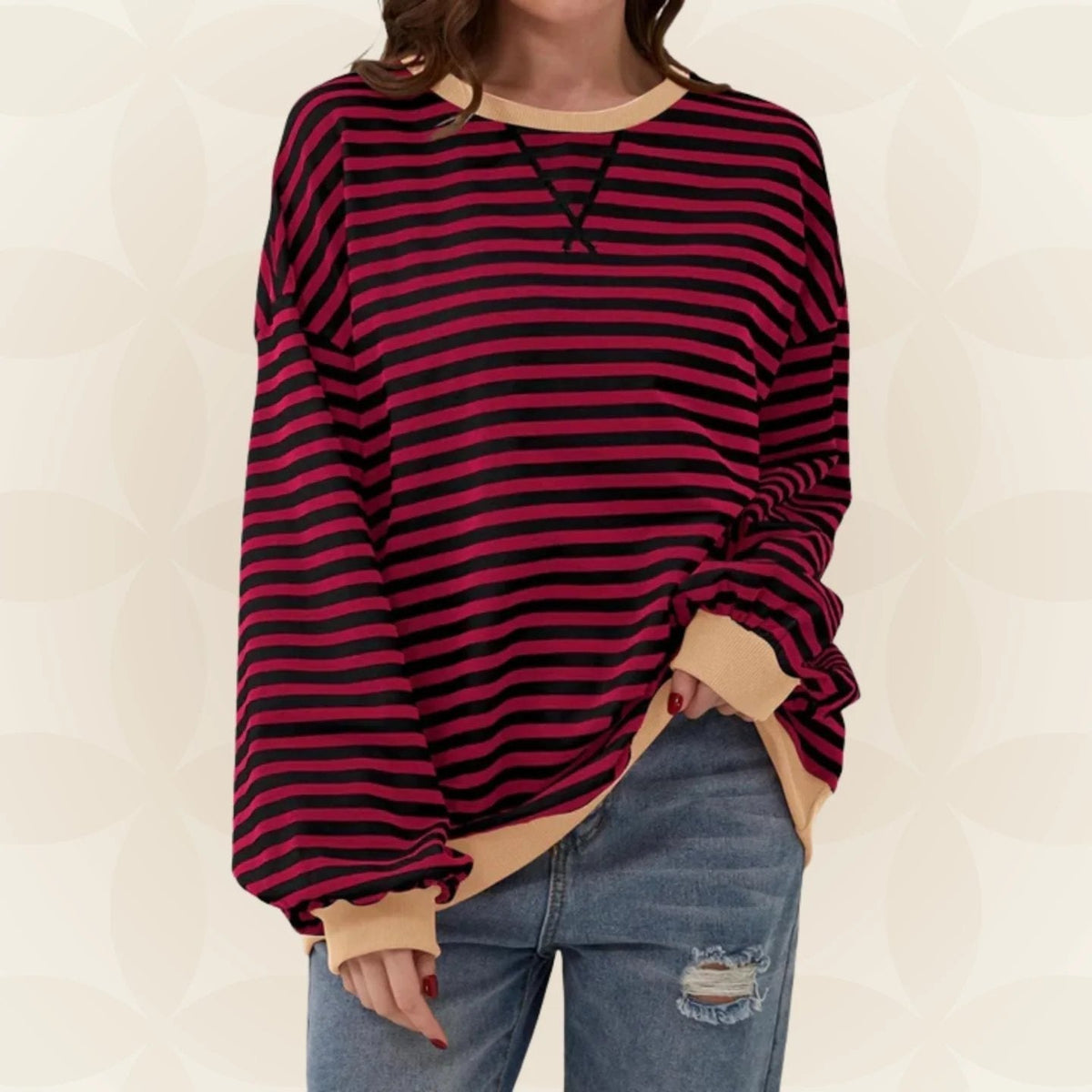 Sudadera oversize a rayas