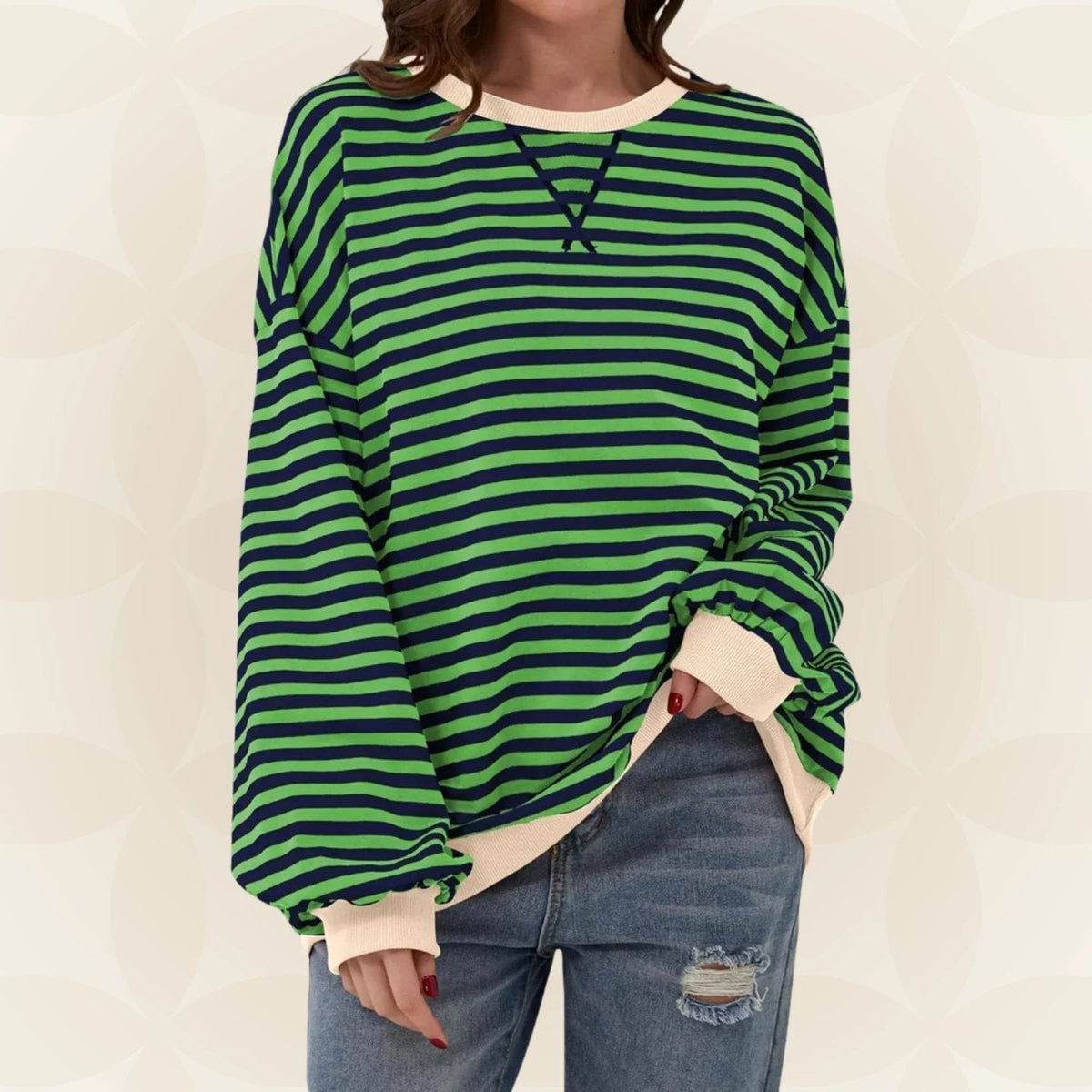 Sudadera oversize a rayas