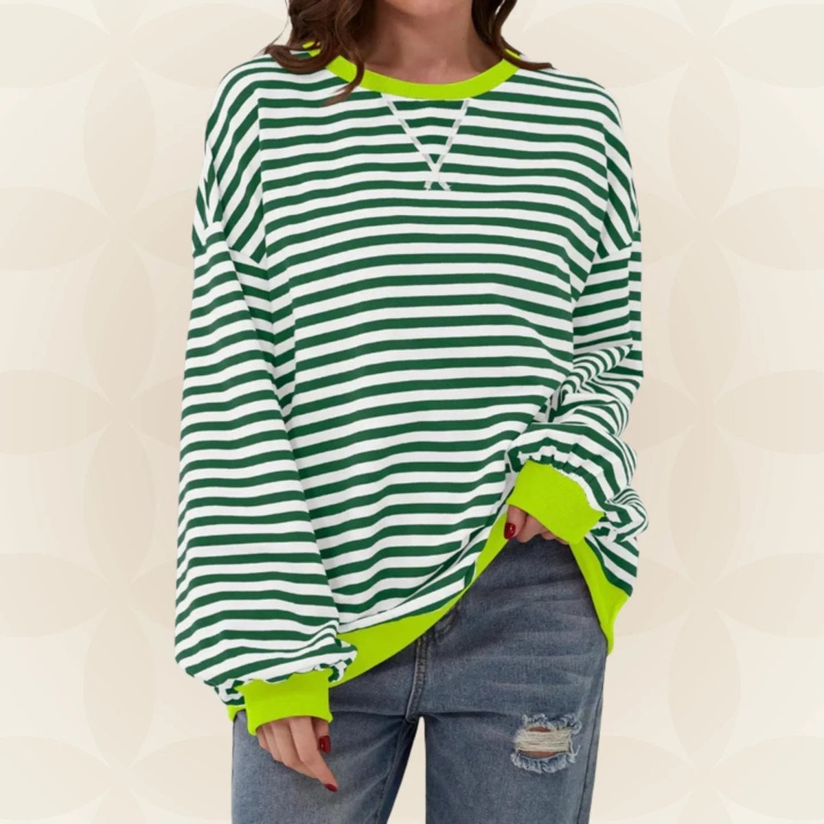 Sudadera oversize a rayas