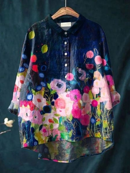 Camisa con estampado floral