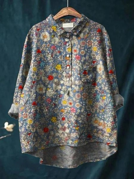 Camisa con estampado floral