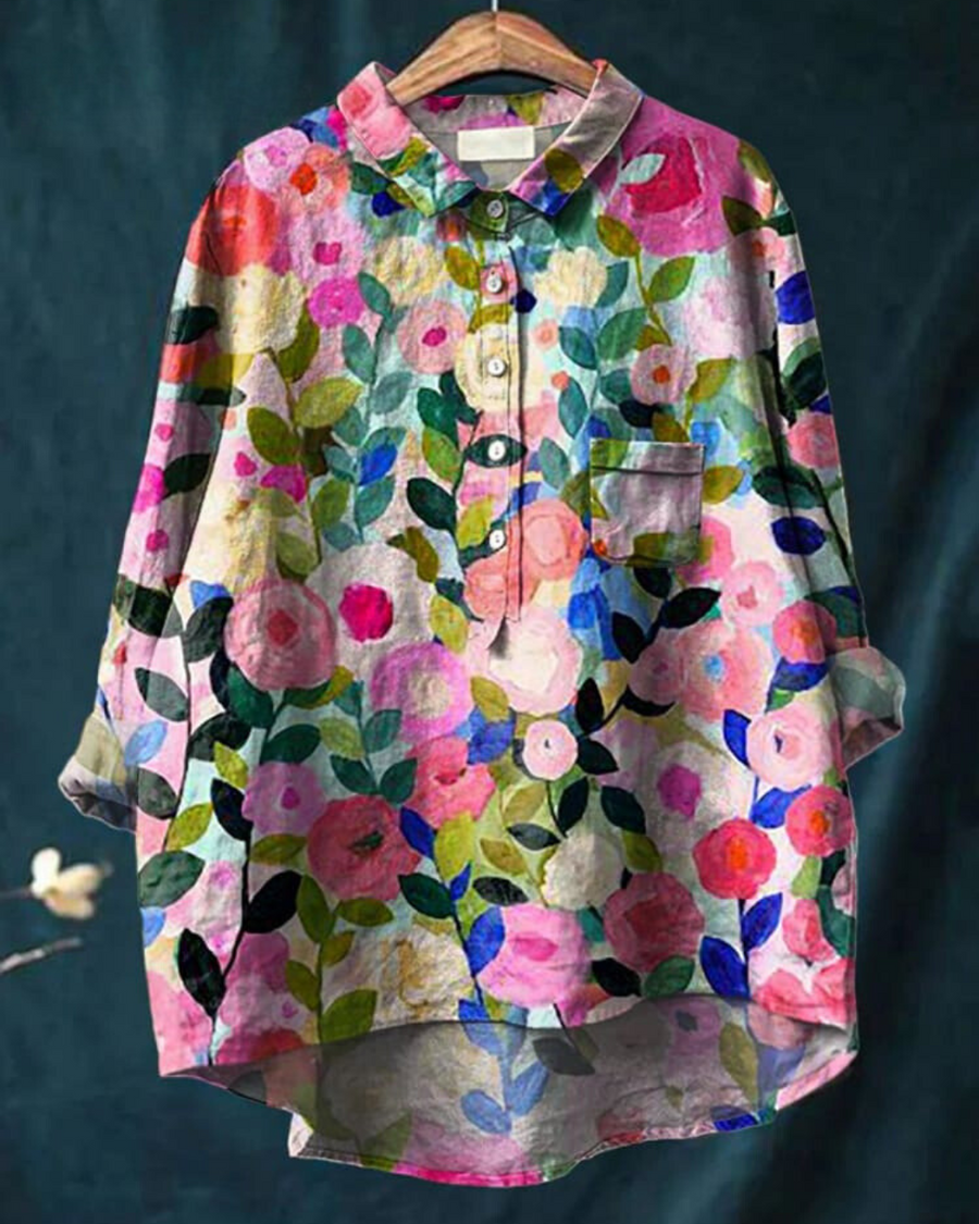 Camisa con estampado floral