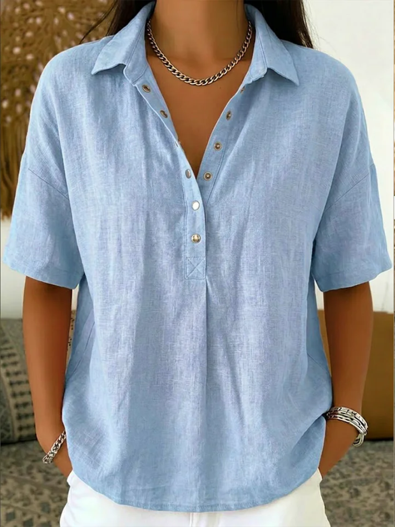 Camisa holgada con botones de presión