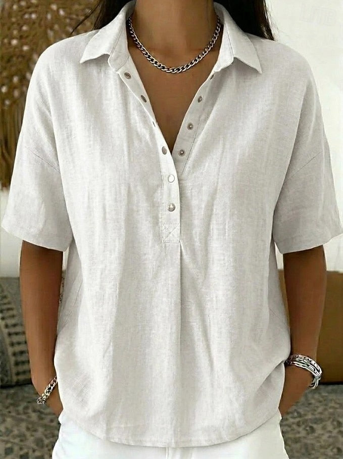 Camisa holgada con botones de presión