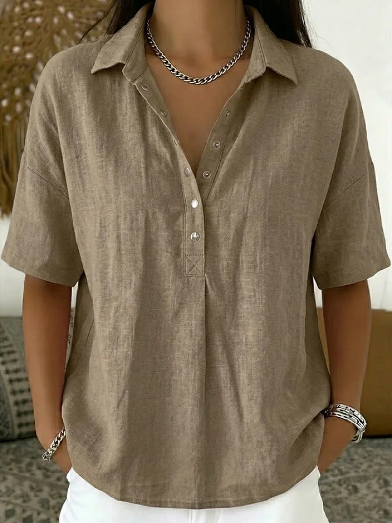 Camisa holgada con botones de presión