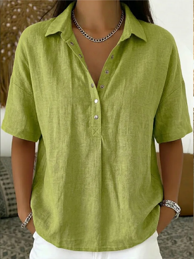 Camisa holgada con botones de presión