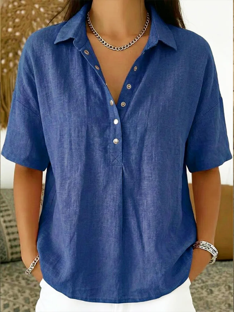 Camisa holgada con botones de presión