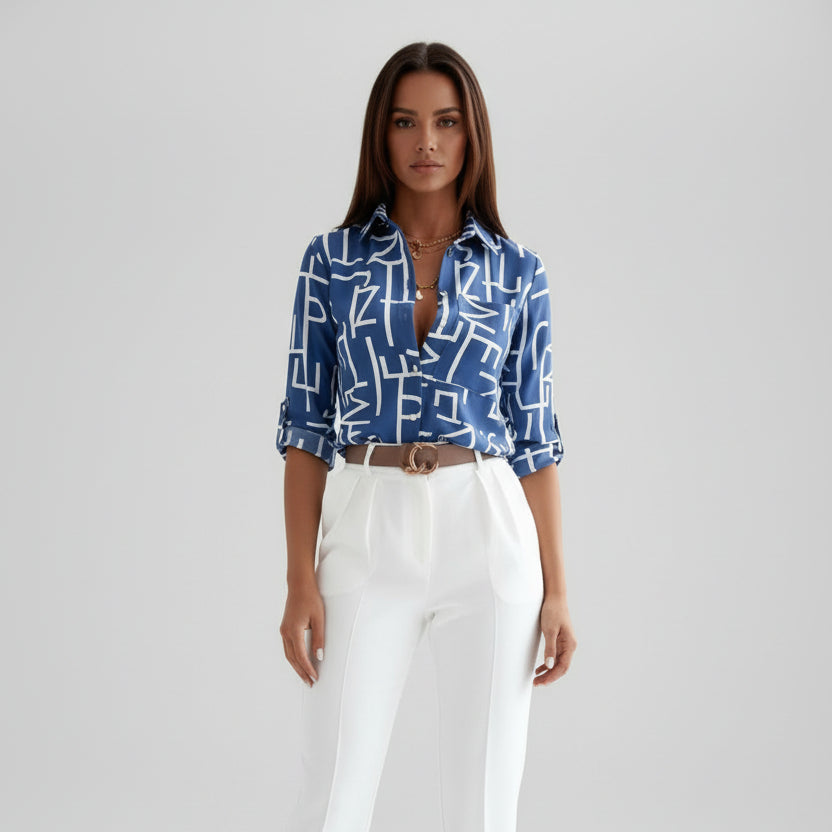 Camisa holgada estampada