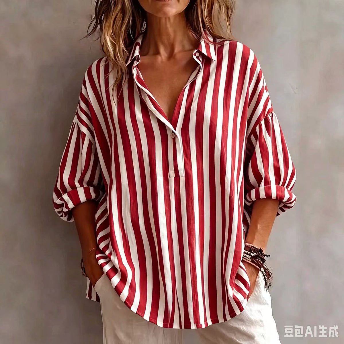 Blusa holgada a rayas