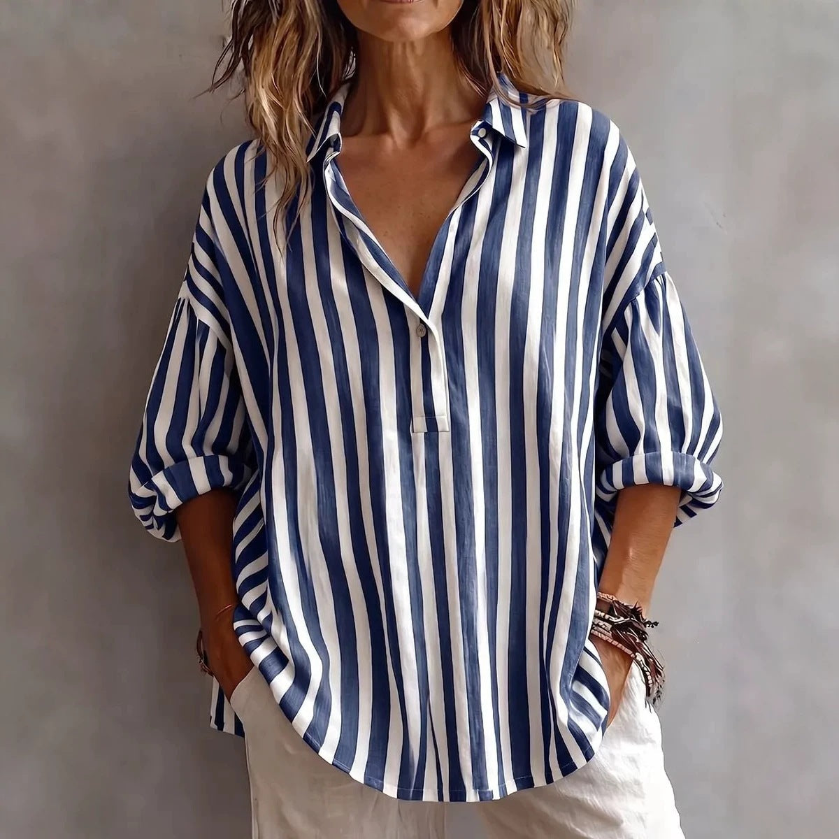 Blusa holgada a rayas