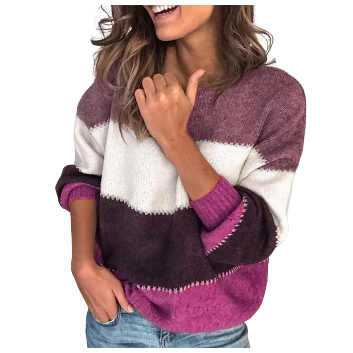 Jersey de punto con bloques de color