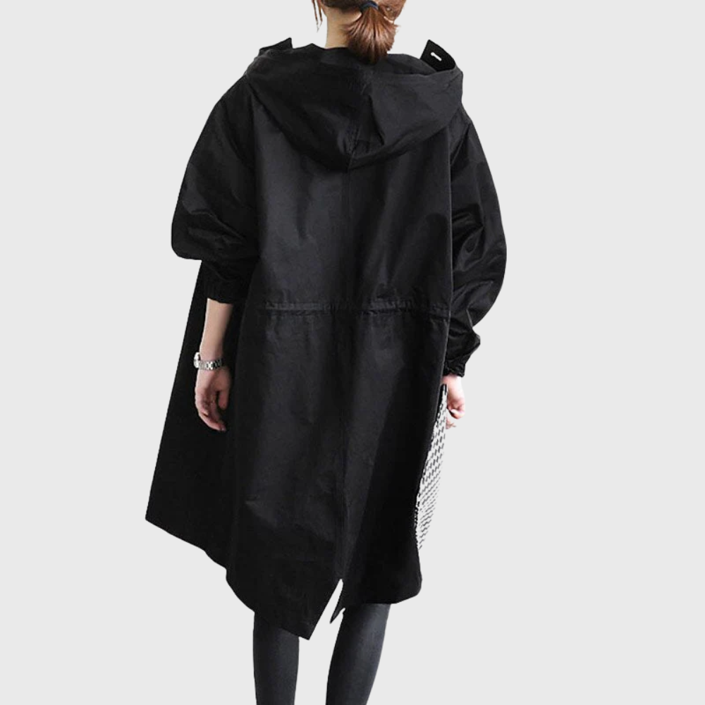 Gabardina larga holgada para mujer