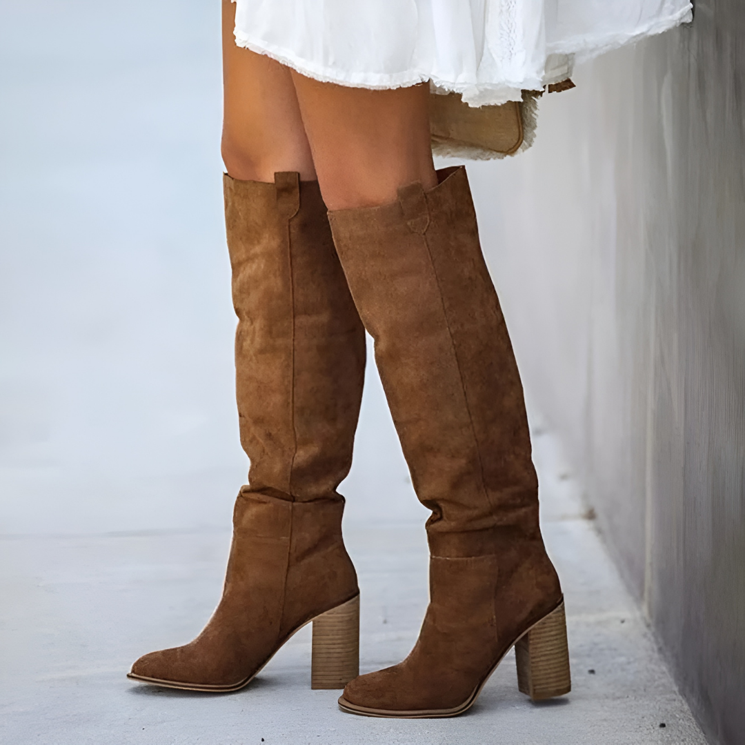 Botas altas hasta la rodilla elegantes para mujer