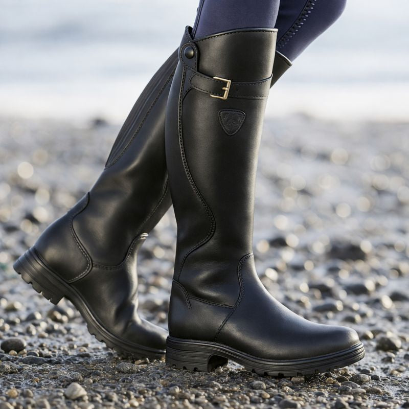 Botas altas hasta la rodilla con hebilla para mujer