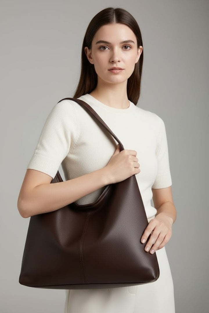 Bolso tote clásico estructurado con asas de hombro