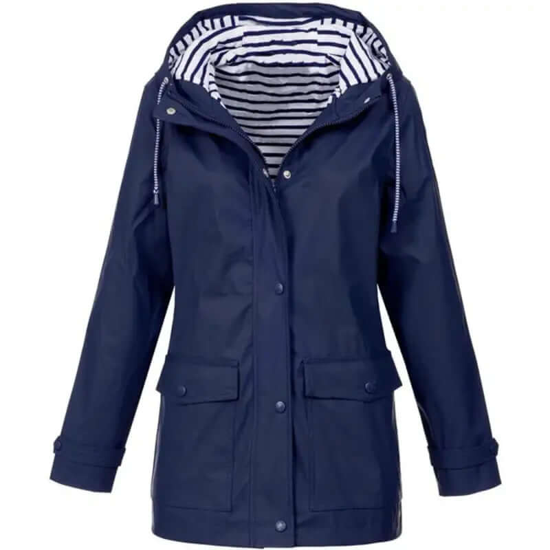 Chaqueta impermeable con capucha para mujer