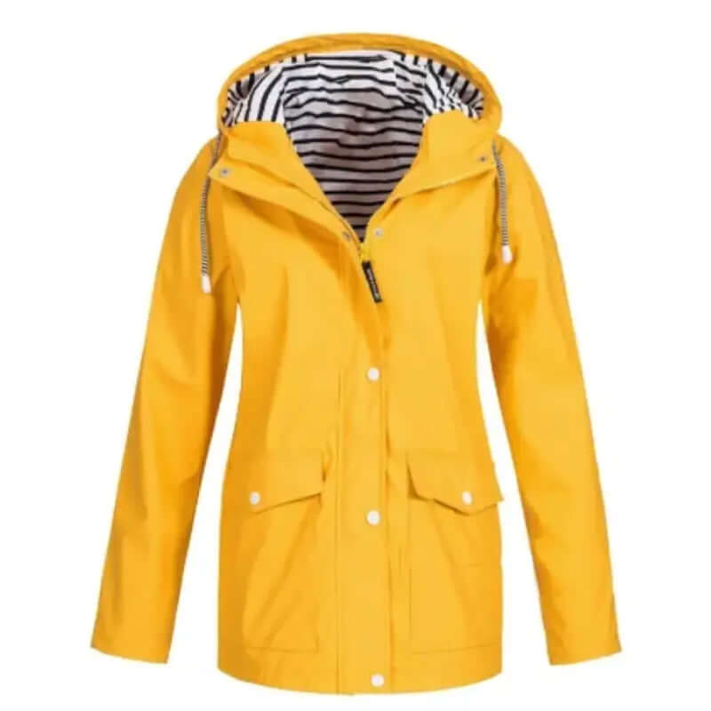 Chaqueta impermeable con capucha para mujer