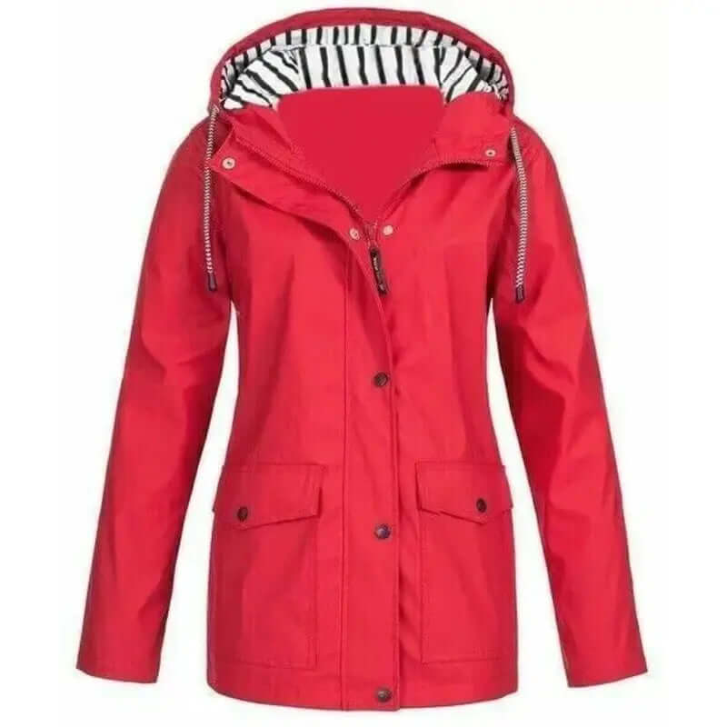Chaqueta impermeable con capucha para mujer