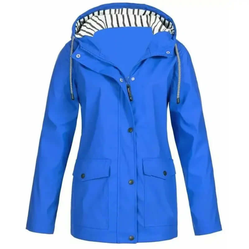 Chaqueta impermeable con capucha para mujer