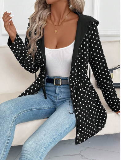 Abrigo largo reversible con cara de estampado de leopardo