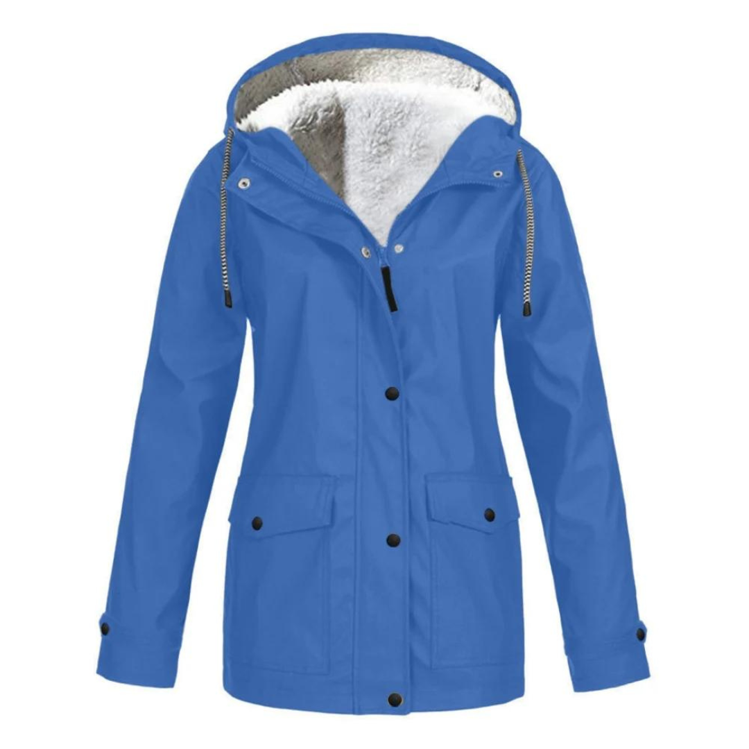 Chaqueta impermeable elegante con forro acogedor para mujer