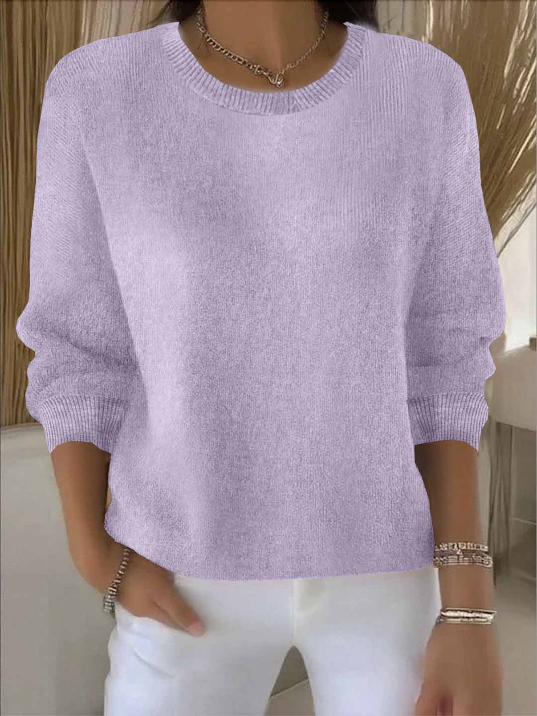 Jersey de cuello redondo con mangas anchas