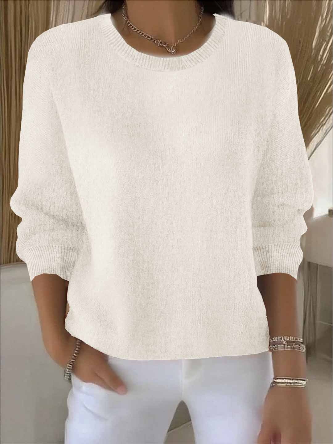 Jersey de cuello redondo con mangas anchas
