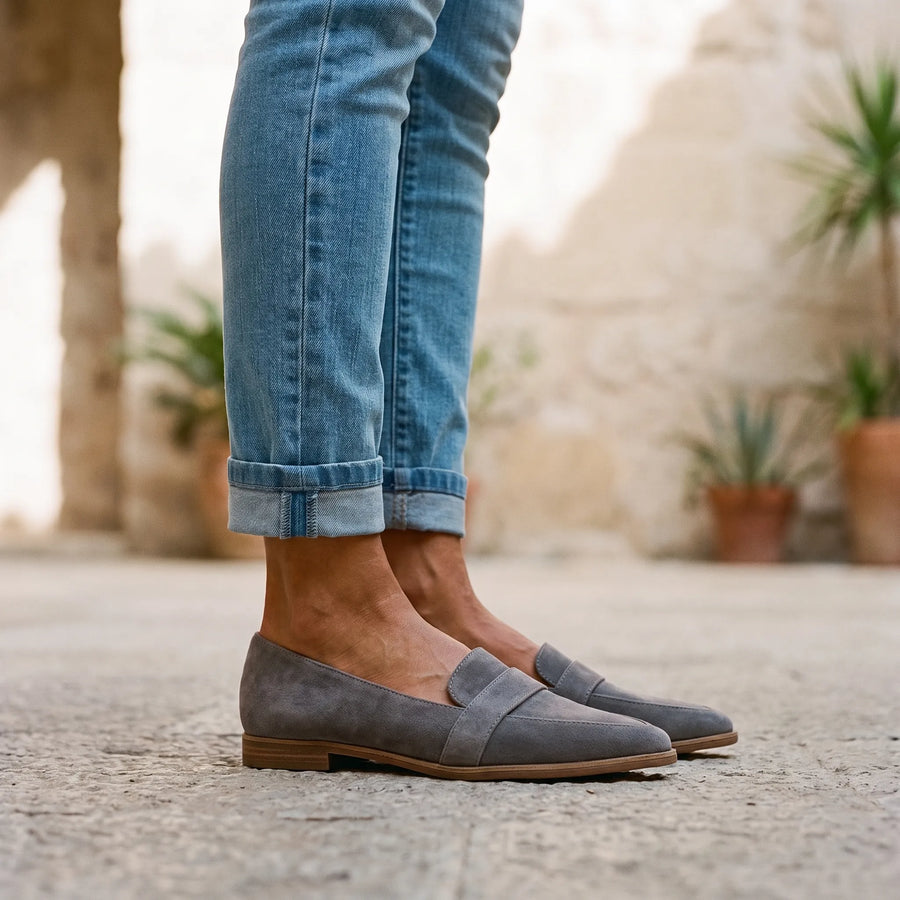 Mocasines de punta afilada para mujer