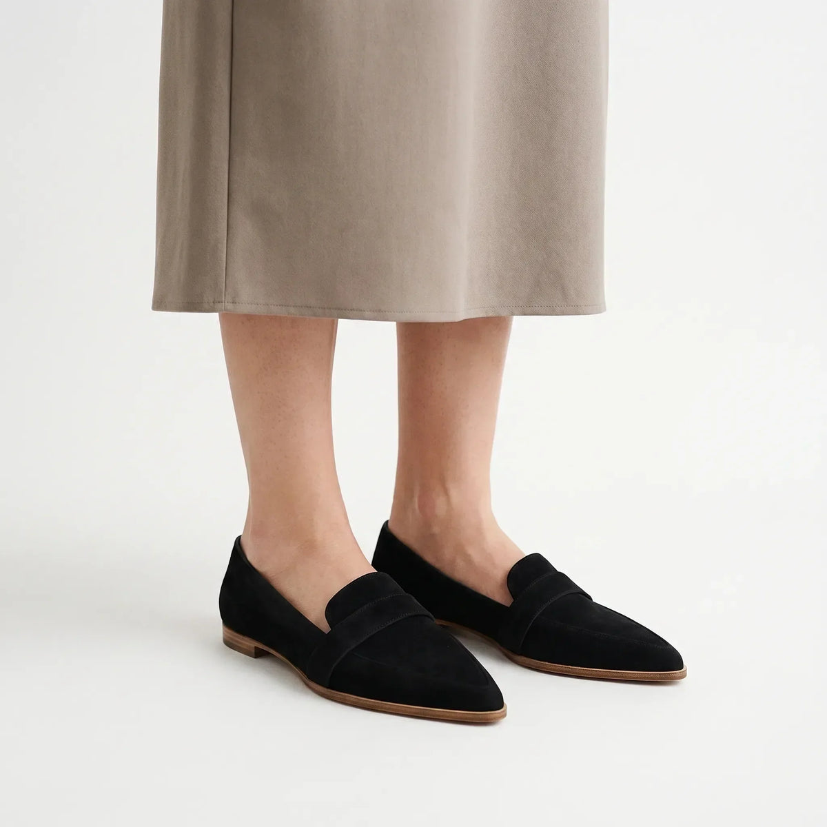 Mocasines de punta afilada para mujer
