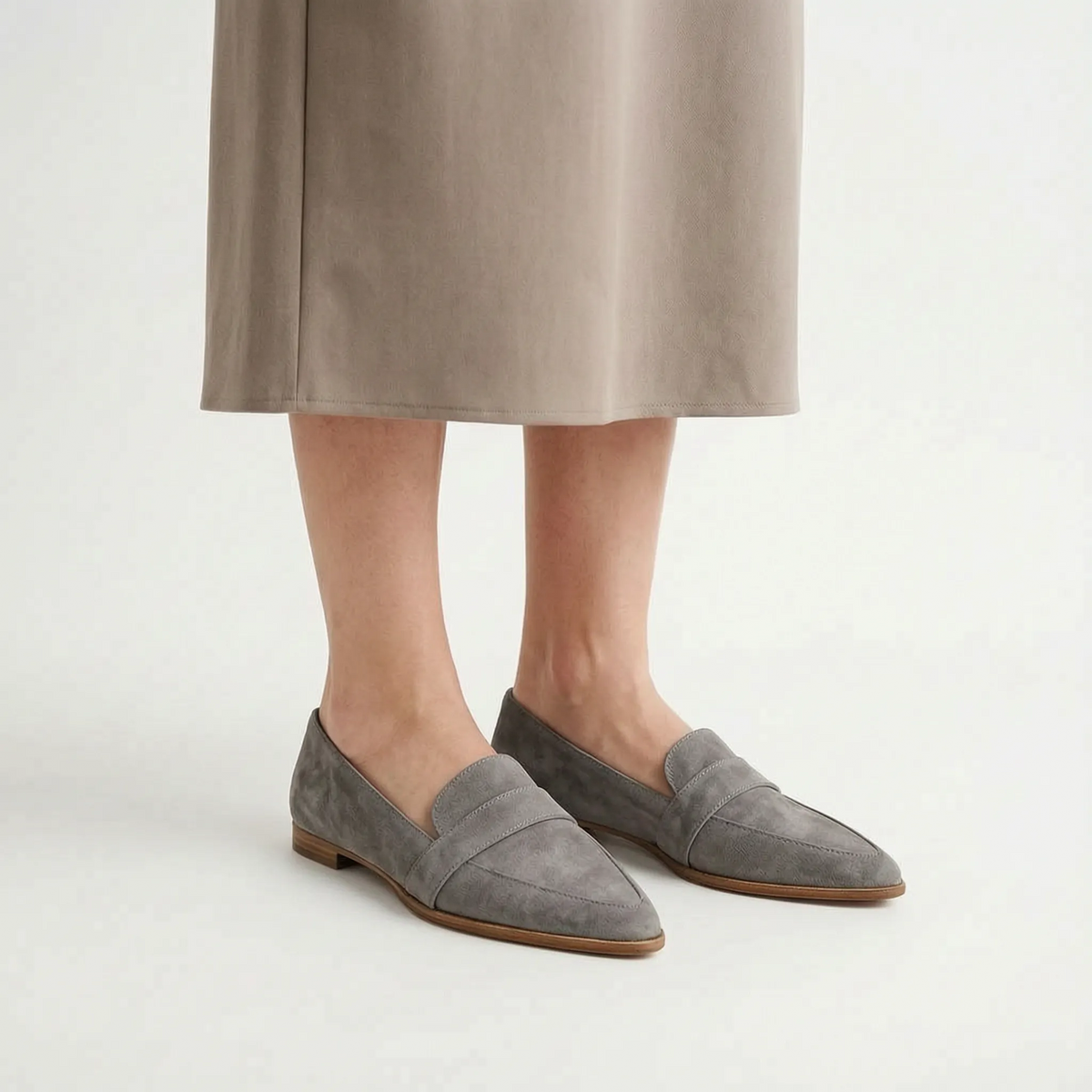 Mocasines de punta afilada para mujer